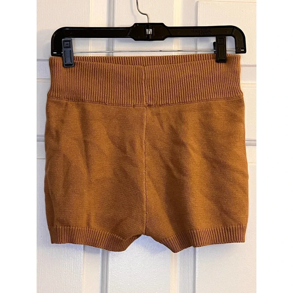 Urban Outfitters Lumiere Women's Slip-Into Knitted Brown Shorts SZ S - Picture 5 of 12